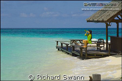 Castaway !  My wife Joanne hits the bottle in the Sulu Se... by Richard Swann 
